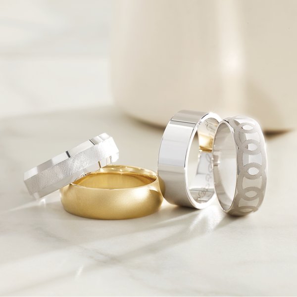 Collection of wedding bands — insurance and estate appraisals